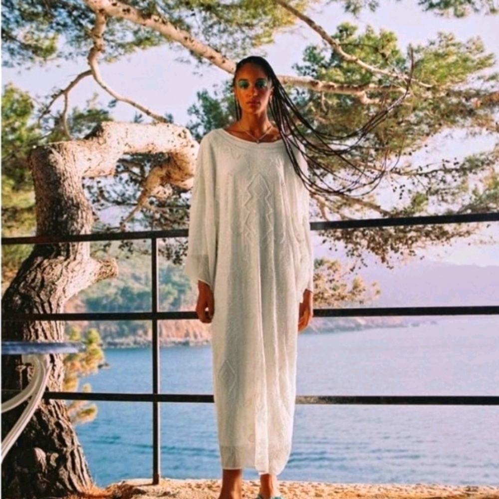 Zara Beaded Tunic Formal Dress